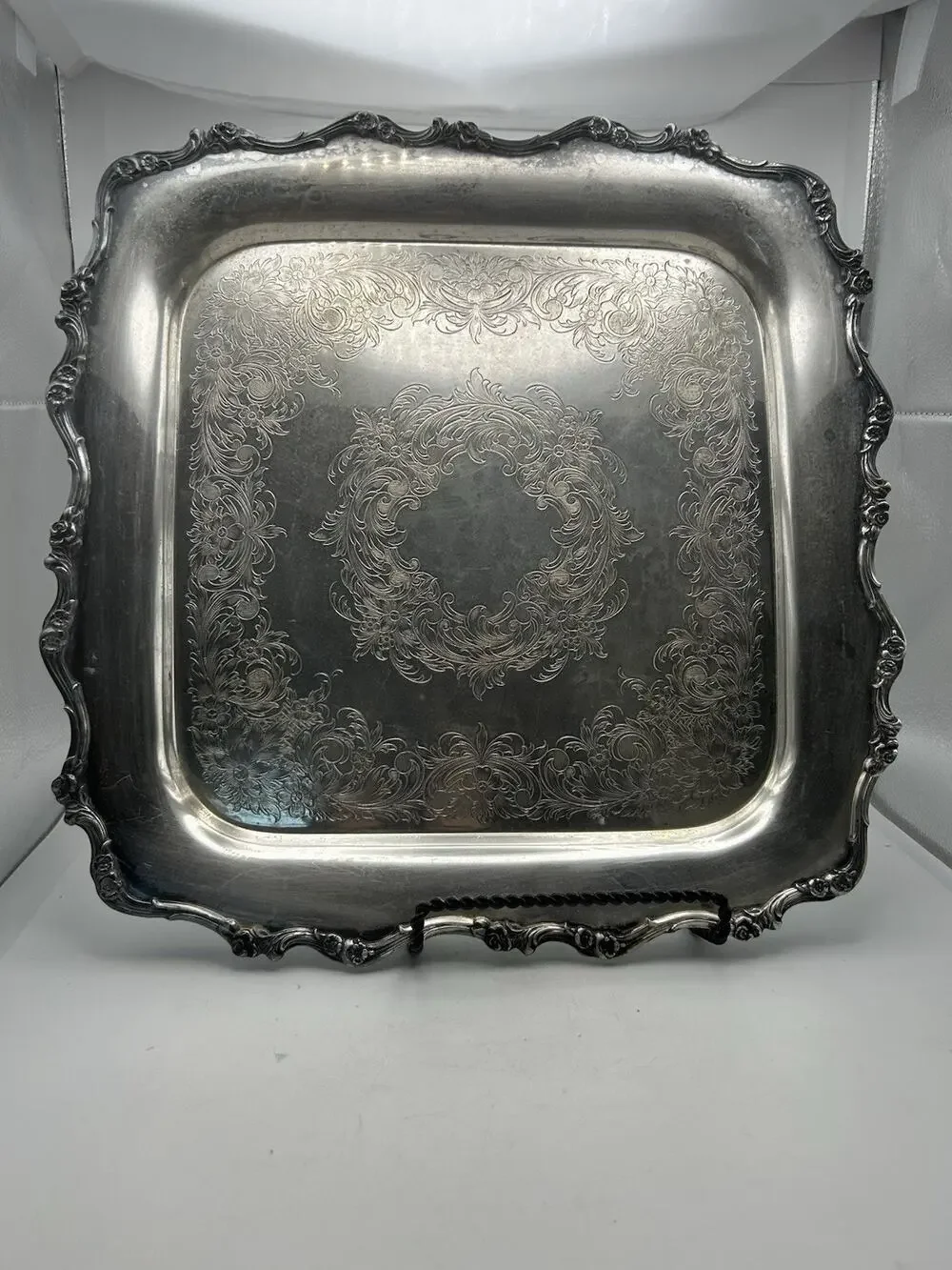 Silverplate International Silver Co. “American Rose” Serving Platter